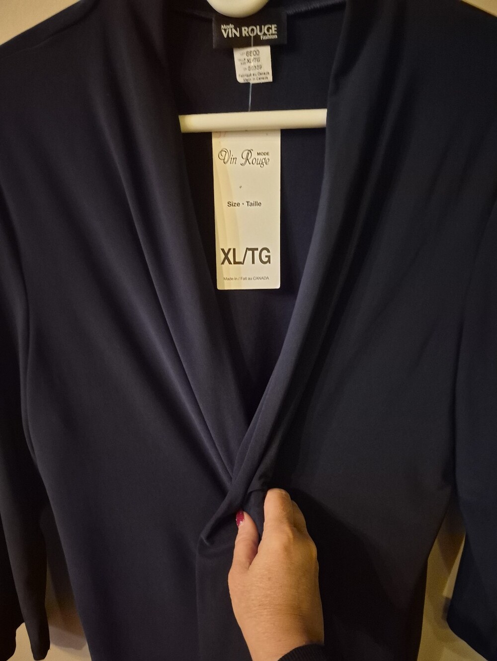 Vin Rouge Open-Front Navy Cardigan ***2 For 1 Sale!***